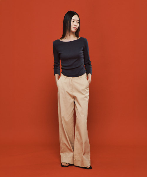 PLAC WOMEN（プレイス・ウィメン）の「リバーシブル7分袖Tシャツ チャコール（Tシャツ/カットソー・レディース・チャコールグレー・SMALL/MEDIUM）」の2枚目の写真
