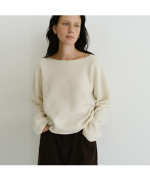 Wholegarment boatneck knit