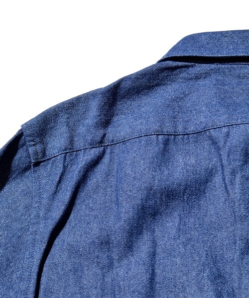 SHIPS JET BLUE（シップスジェットブルー）の「SHIPS GENERAL SUPPLY: ライトデニム 7スリーブ ベーシックシャツ■（シャツ/ブラウス・メンズ・インディゴブルー/ライトインディゴブルー・SMALL/LARGE/MEDIUM/X-LARGE）」の12枚目の写真