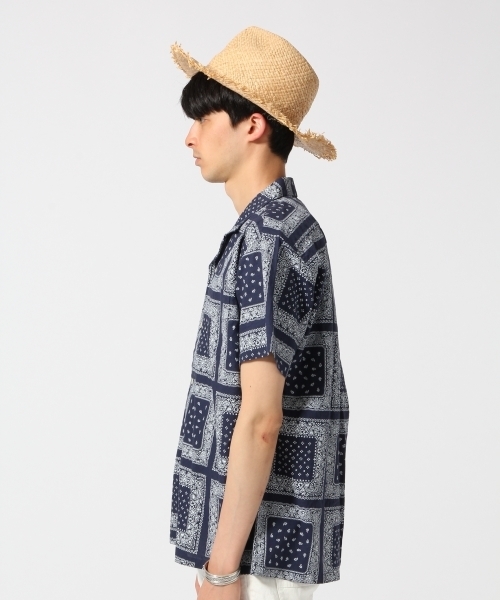 RAGEBLUE（レイジブルー）の「ネイビー柄シャツ/721696（シャツ/ブラウス・メンズ・ブルー系その他/ライトブルー/その他・MEDIUM/LARGE）」の4枚目の写真