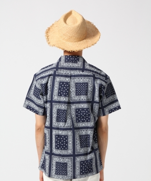 RAGEBLUE（レイジブルー）の「ネイビー柄シャツ/721696（シャツ/ブラウス・メンズ・ブルー系その他/ライトブルー/その他・MEDIUM/LARGE）」の5枚目の写真