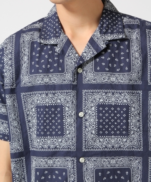 RAGEBLUE（レイジブルー）の「ネイビー柄シャツ/721696（シャツ/ブラウス・メンズ・ブルー系その他/ライトブルー/その他・MEDIUM/LARGE）」の6枚目の写真