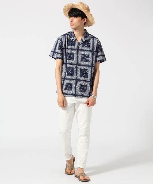 RAGEBLUE（レイジブルー）の「ネイビー柄シャツ/721696（シャツ/ブラウス・メンズ・ブルー系その他/ライトブルー/その他・MEDIUM/LARGE）」の8枚目の写真