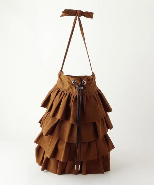 Another Edition（アナザーエディション）の「CASSELINIフリルトートバッグ/CASSELINI FRL TOTE◆（ショルダーバッグ・レディース・ブラック/ブラウン/レッド・FREE）」の2枚目の写真