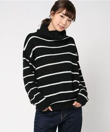 KOBE LETTUCE | タートルネック新登場！このルーズさがたまらない♪選べる2typeドロップショルダーシンプルタートルニット＆Vネックニットトップス/レディースセーター/ウォッシャブルニット/神戸レタス[N701](ニット/セーター)