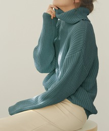 選べる2typeドロップショルダービッグシルエットシンプルニットトップス