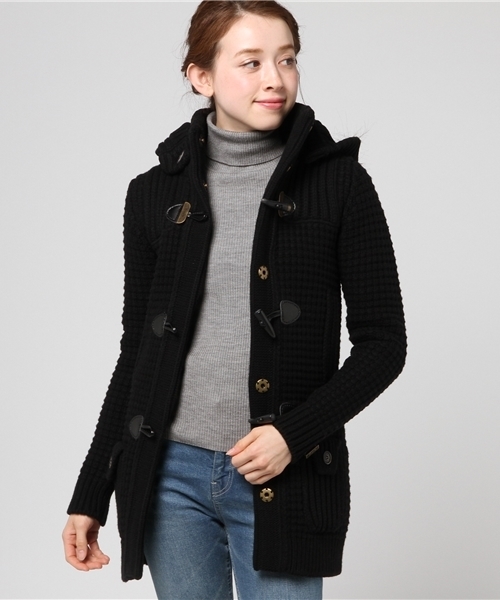 Bark バーク の Bark バーク ロングダッフル ニット コート Long Duffle Coat ダッフルコート Wear Bark バーク の Bark バーク ロングダッフル ニット コート Long Duffle Coat ダッフルコート Wear