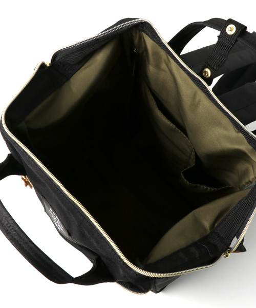 anello(アネロ)の「【anello】ポリエステルキャンバスバックパックS/アネロ(バックパック/リュック・レディース・ネイビー/ブラック/マルチ/キャメル・FREE)」の11枚目の写真