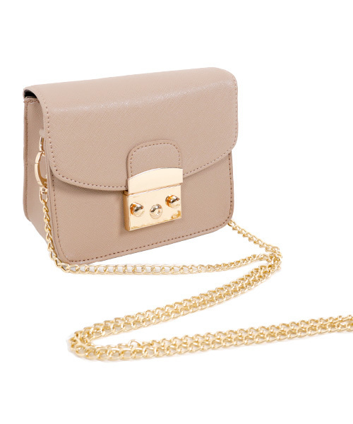 KOBE LETTUCE（コウベレタス）の「チェーン取り外しOK☆2wayチェーンショルダーミニバッグ（ショルダーバッグ・レディース・モスグリーン/ピンク/ボルドー/レオパード/グレー/ベージュ/マスタード/ブラック/ブラウン/レッド/オフホワイト・FREE）」の5枚目の写真