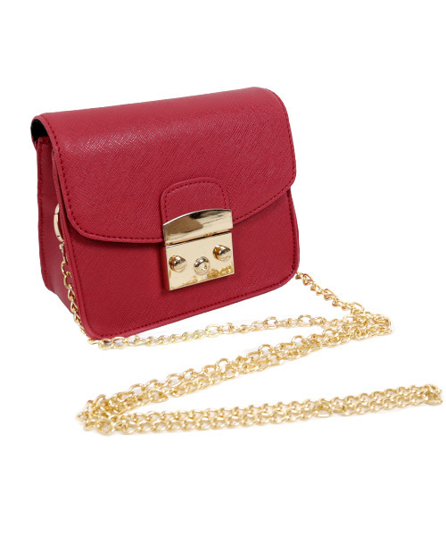 KOBE LETTUCE（コウベレタス）の「チェーン取り外しOK☆2wayチェーンショルダーミニバッグ（ショルダーバッグ・レディース・モスグリーン/ピンク/ボルドー/レオパード/グレー/ベージュ/マスタード/ブラック/ブラウン/レッド/オフホワイト・FREE）」の9枚目の写真