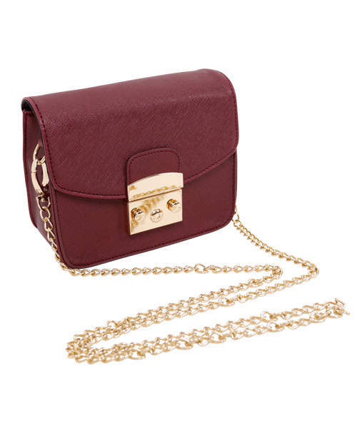 KOBE LETTUCE（コウベレタス）の「チェーン取り外しOK☆2wayチェーンショルダーミニバッグ（ショルダーバッグ・レディース・モスグリーン/ピンク/ボルドー/レオパード/グレー/ベージュ/マスタード/ブラック/ブラウン/レッド/オフホワイト・FREE）」の10枚目の写真