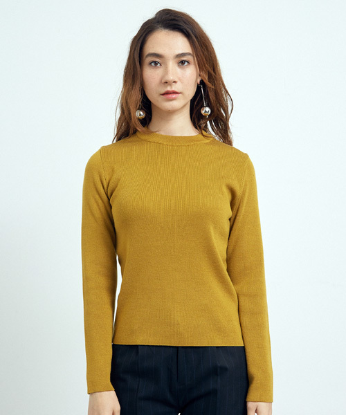 UNITED TOKYO（ユナイテッドトウキョウ）の「ゴム編みコンパクトニットプルオーバー（ニット/セーター・レディース・ブラック/サックスブルー/イエロー/ブラウン/レッド・1）」の13枚目の写真