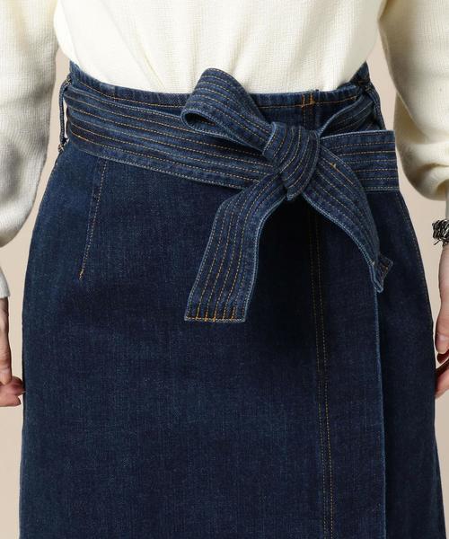 BEAUTY&YOUTH UNITED ARROWS（ビューティーアンドユースユナイテッドアローズ）の「BY デニムラップ タイトスカート ◆（デニムスカート・レディース・コバルトブルー・SMALL/MEDIUM）」の5枚目の写真