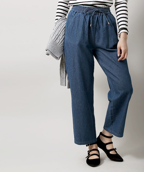 WEGO（ウィゴー）の「WEGO/アンクルワイドパンツ（その他パンツ・レディース・ブラック/ブラック系その他4/ブラック系その他/インディゴブルー/ベージュ/その他1・FREE）」の5枚目の写真