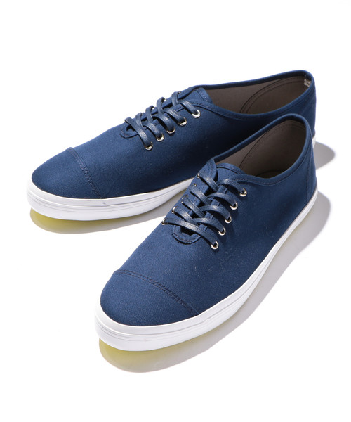 BEAUTY&YOUTH UNITED ARROWS（ビューティーアンドユースユナイテッドアローズ）の「BY ∴ ツイル キャップトゥー スニーカー（スニーカー・メンズ・ホワイト/ネイビー/ブラック/ライラック・9/10/7/8）」の4枚目の写真