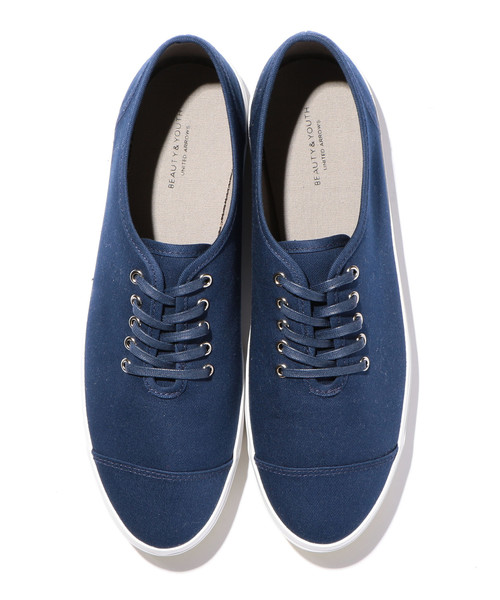 BEAUTY&YOUTH UNITED ARROWS（ビューティーアンドユースユナイテッドアローズ）の「BY ∴ ツイル キャップトゥー スニーカー（スニーカー・メンズ・ホワイト/ネイビー/ブラック/ライラック・9/10/7/8）」の13枚目の写真
