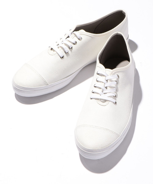 BEAUTY&YOUTH UNITED ARROWS（ビューティーアンドユースユナイテッドアローズ）の「BY ∴ ツイル キャップトゥー スニーカー（スニーカー・メンズ・ホワイト/ネイビー/ブラック/ライラック・9/10/7/8）」の5枚目の写真