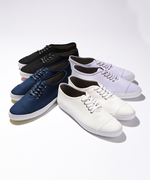 BEAUTY&YOUTH UNITED ARROWS（ビューティーアンドユースユナイテッドアローズ）の「BY ∴ ツイル キャップトゥー スニーカー（スニーカー・メンズ・ホワイト/ネイビー/ブラック/ライラック・9/10/7/8）」の12枚目の写真