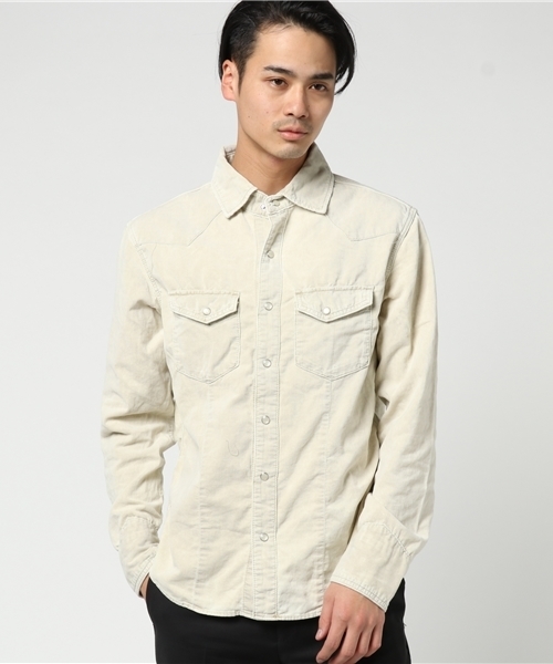 VENCEEXCHANGE（ヴァンスエクスチェンジ）の「サマーコールウェスタンシャツ                  （シャツ/ブラウス・メンズ・ライトブルー/ベージュ/梅・LARGE/MEDIUM）」の9枚目の写真