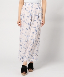 mysty woman | デシン花柄プリントワイドパンツ(その他パンツ)