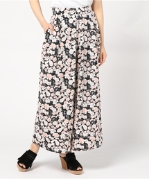 mysty woman | デシン花柄プリントワイドパンツ(その他パンツ)
