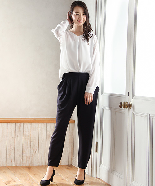 Honeys（ハニーズ）の「カットジョガーパンツ（その他パンツ・レディース・ブラック/杢グレー/ネイビー/チャコール・S/L/M）」の8枚目の写真