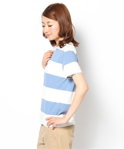 BEAMS BOY（ビームスボーイ）の「BEAMS BOY / 9cmボーダー クルーTシャツ（Tシャツ/カットソー・レディース・サックスブルー/ネイビー/レッド/イエロー/グリーン系その他・ONE SIZE）」の6枚目の写真