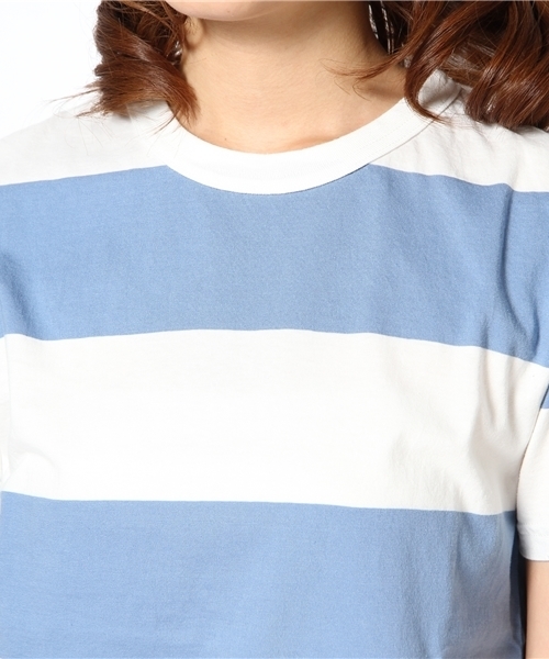 BEAMS BOY（ビームスボーイ）の「BEAMS BOY / 9cmボーダー クルーTシャツ（Tシャツ/カットソー・レディース・サックスブルー/ネイビー/レッド/イエロー/グリーン系その他・ONE SIZE）」の8枚目の写真