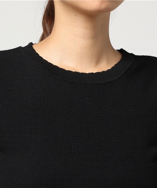 MOUSSY（マウジー）の「WAVY END HALF SLEEVE（ニット/セーター・レディース・オフホワイト/ブラック/ブラウン系その他/レッド系その他・FREE）」の8枚目の写真