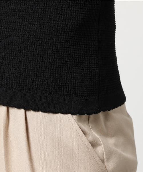 MOUSSY（マウジー）の「WAVY END HALF SLEEVE（ニット/セーター・レディース・オフホワイト/ブラック/ブラウン系その他/レッド系その他・FREE）」の10枚目の写真