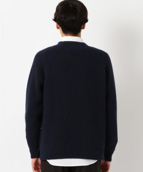 green label relaxing（グリーンレーベルリラクシング）の「SC ハミルトンラム 畦 クルーネック ニット ◆（ニット/セーター・メンズ・ベージュ/ネイビー/ターコイズブルー・X-LARGE/SMALL/LARGE/MEDIUM）」の13枚目の写真