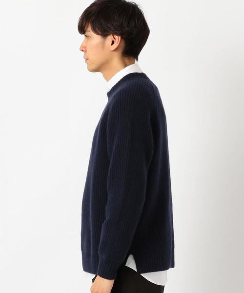 green label relaxing（グリーンレーベルリラクシング）の「SC ハミルトンラム 畦 クルーネック ニット ◆（ニット/セーター・メンズ・ベージュ/ネイビー/ターコイズブルー・X-LARGE/SMALL/LARGE/MEDIUM）」の15枚目の写真