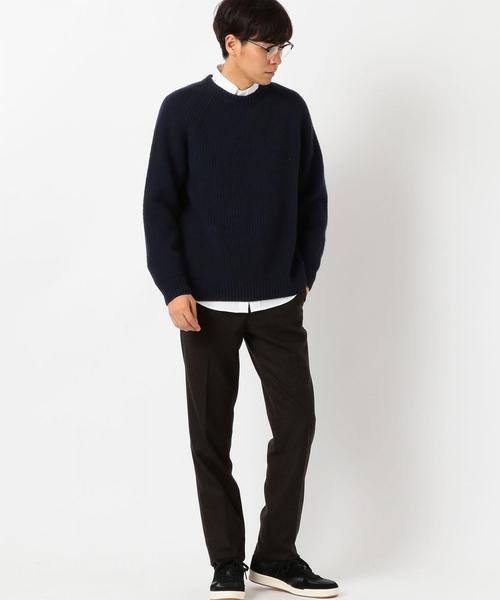 green label relaxing（グリーンレーベルリラクシング）の「SC ハミルトンラム 畦 クルーネック ニット ◆（ニット/セーター・メンズ・ベージュ/ネイビー/ターコイズブルー・X-LARGE/SMALL/LARGE/MEDIUM）」の16枚目の写真