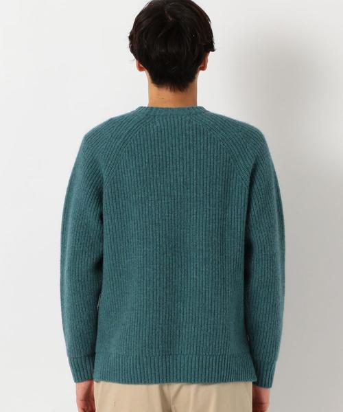 green label relaxing（グリーンレーベルリラクシング）の「SC ハミルトンラム 畦 クルーネック ニット ◆（ニット/セーター・メンズ・ベージュ/ネイビー/ターコイズブルー・X-LARGE/SMALL/LARGE/MEDIUM）」の9枚目の写真