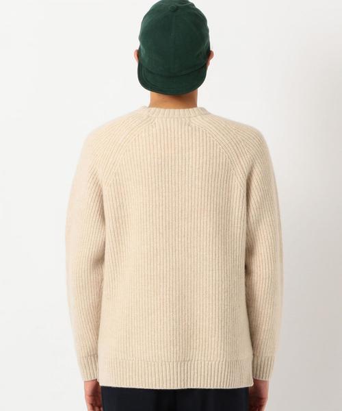green label relaxing（グリーンレーベルリラクシング）の「SC ハミルトンラム 畦 クルーネック ニット ◆（ニット/セーター・メンズ・ベージュ/ネイビー/ターコイズブルー・X-LARGE/SMALL/LARGE/MEDIUM）」の11枚目の写真