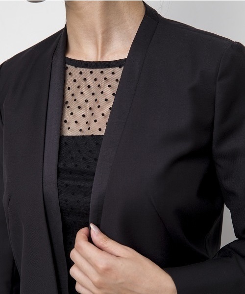 kaene（カエン）の「ノーカラージャケットvol.2（ノーカラージャケット・レディース・ブラック/グレー・38/36）」の21枚目の写真