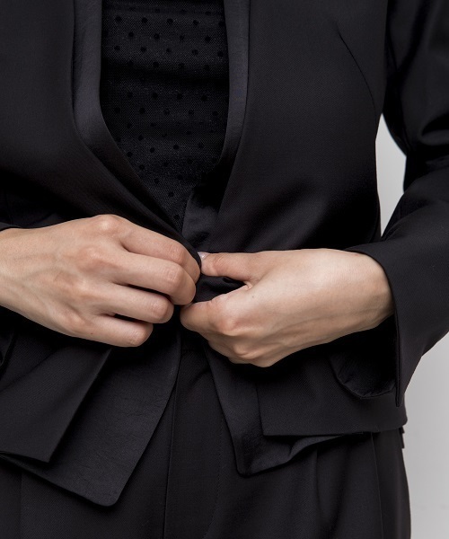 kaene（カエン）の「ノーカラージャケットvol.2（ノーカラージャケット・レディース・ブラック/グレー・38/36）」の22枚目の写真