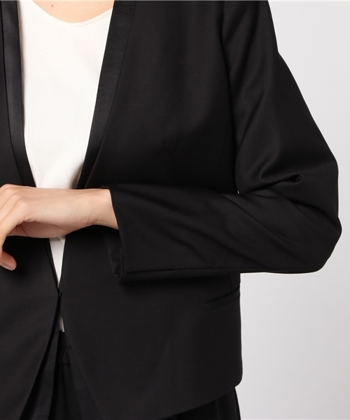 kaene（カエン）の「ノーカラージャケットvol.2（ノーカラージャケット・レディース・ブラック/グレー・38/36）」の7枚目の写真