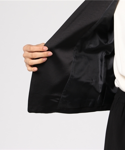 kaene（カエン）の「ノーカラージャケットvol.2（ノーカラージャケット・レディース・ブラック/グレー・38/36）」の10枚目の写真