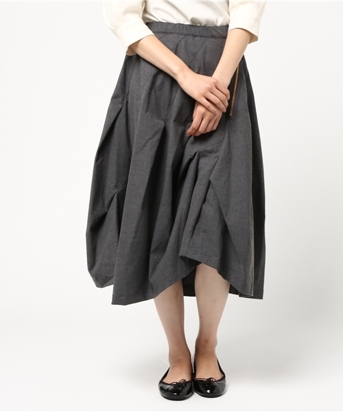 mercibeaucoup,（メルシーボークー）の「Ｂ：ストレッチツイル（スカート・レディース・ネイビー/ダークグレー・0/01/02）」の12枚目の写真
