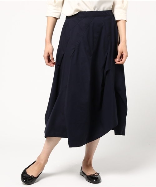 mercibeaucoup,（メルシーボークー）の「Ｂ：ストレッチツイル（スカート・レディース・ネイビー/ダークグレー・0/01/02）」の9枚目の写真