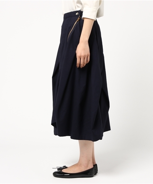 mercibeaucoup,（メルシーボークー）の「Ｂ：ストレッチツイル（スカート・レディース・ネイビー/ダークグレー・0/01/02）」の4枚目の写真