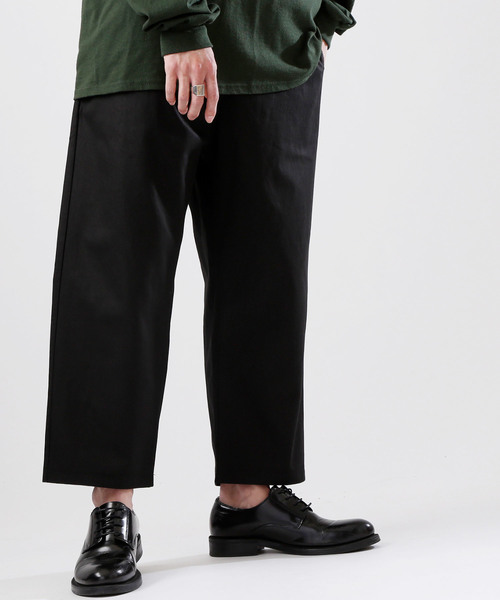 MONO-MART（モノマート）の「ワイドチノパンツ/ウェストギャザーワイドパンツ（チノパンツ・メンズ・ブラック/カーキ/ベージュ系その他/キャメル/チャコール・FREE）」の2枚目の写真