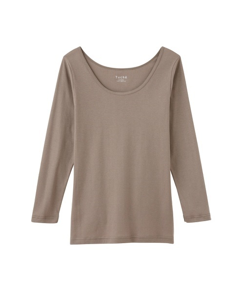 Tuche（トゥシェ）の「Tuche（トゥシェ）着るコスメ　８分袖インナ－（インナーウェア/肌着・レディース・ブラック/ベージュ/ブラウン/オフホワイト/ピンク/ブルー系その他・LARGE/MEDIUM）」の14枚目の写真