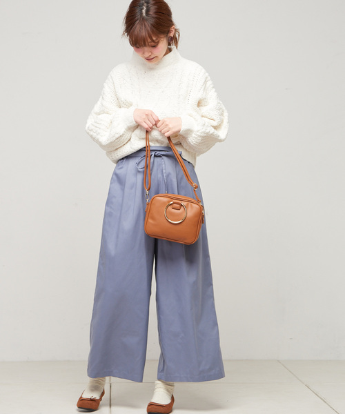 natural couture(ナチュラルクチュール)の「ドロスト微起毛ワイド(その他パンツ・レディース・ネイビー/ブルー系その他/ドット/チェック/オフホワイト/グレー・FREE)」の19枚目の写真