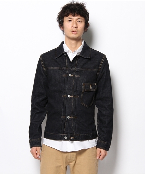 WEGO（ウィゴー）の「WEGO/ヴィンテージGジャン（デニムジャケット・メンズ・インディゴブルー/ダークインディゴブルー・MEDIUM/LARGE）」の3枚目の写真