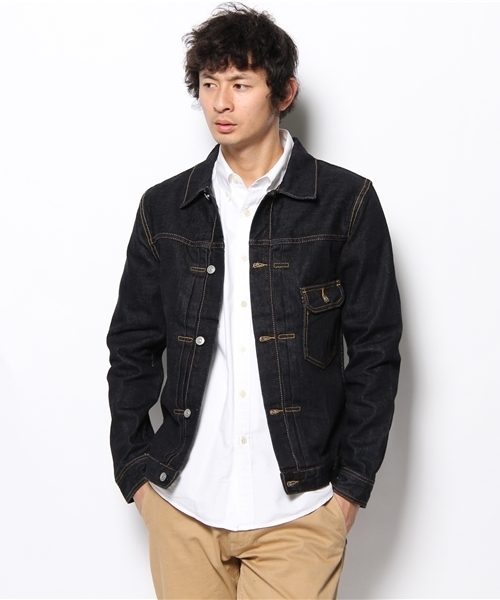 WEGO（ウィゴー）の「WEGO/ヴィンテージGジャン（デニムジャケット・メンズ・インディゴブルー/ダークインディゴブルー・MEDIUM/LARGE）」の6枚目の写真