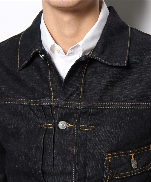 WEGO（ウィゴー）の「WEGO/ヴィンテージGジャン（デニムジャケット・メンズ・インディゴブルー/ダークインディゴブルー・MEDIUM/LARGE）」の7枚目の写真