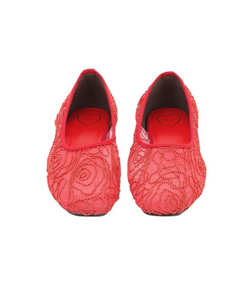 merry jenny（メリージェニー）の「刺繍フラットシューズ（その他シューズ・レディース・ブラック/アイボリー/レッド・MEDIUM/LARGE）」の10枚目の写真