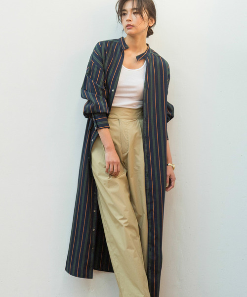 Gallardagalante ガリャルダガランテ の カラーストライプワンピース シャツワンピース Wear